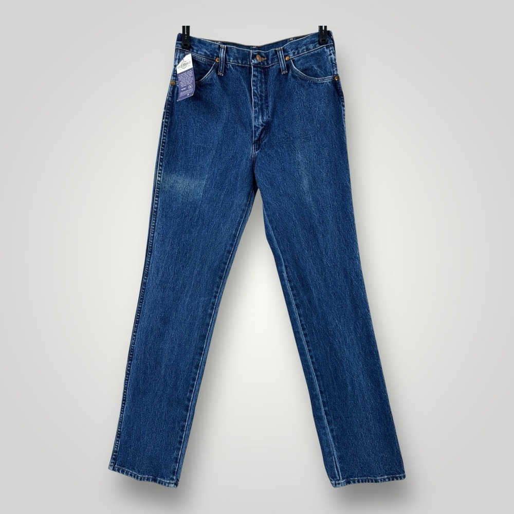 VINTAGE NOS Wrangler Cowboy‎ Cut 936GBK Slim Fit Jeans USA Mens 31x34 BLUE NWT